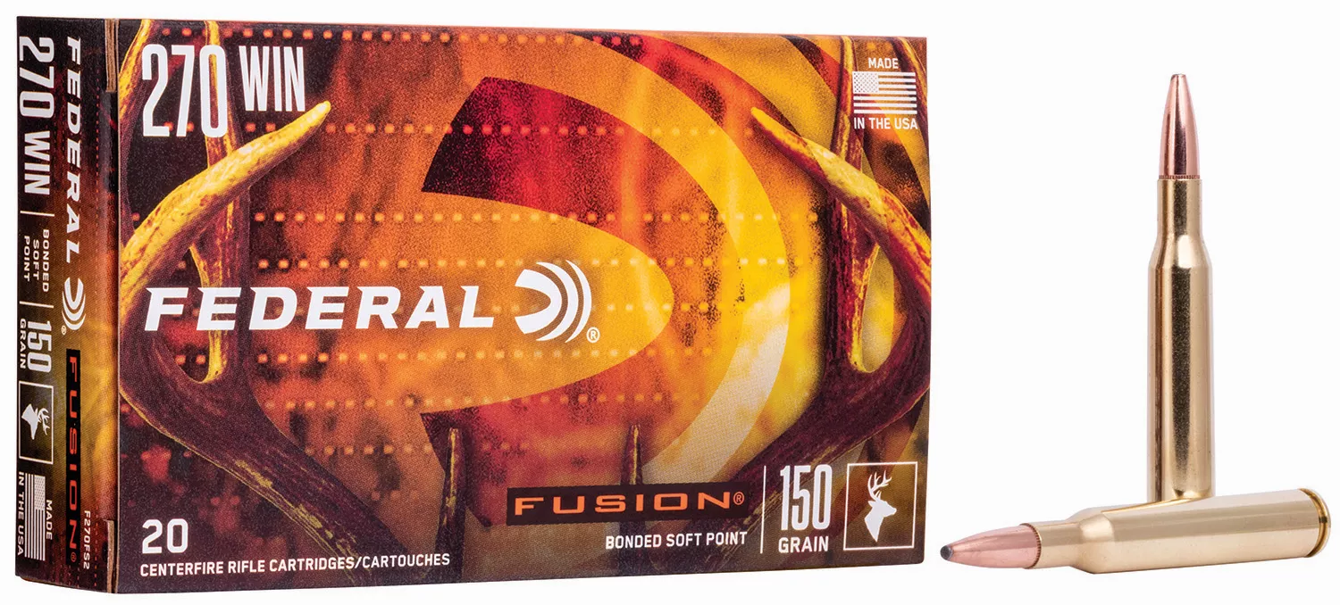 Federal F270FS2 Fusion270Win 150gr Bonded Soft Point 20 Per Box