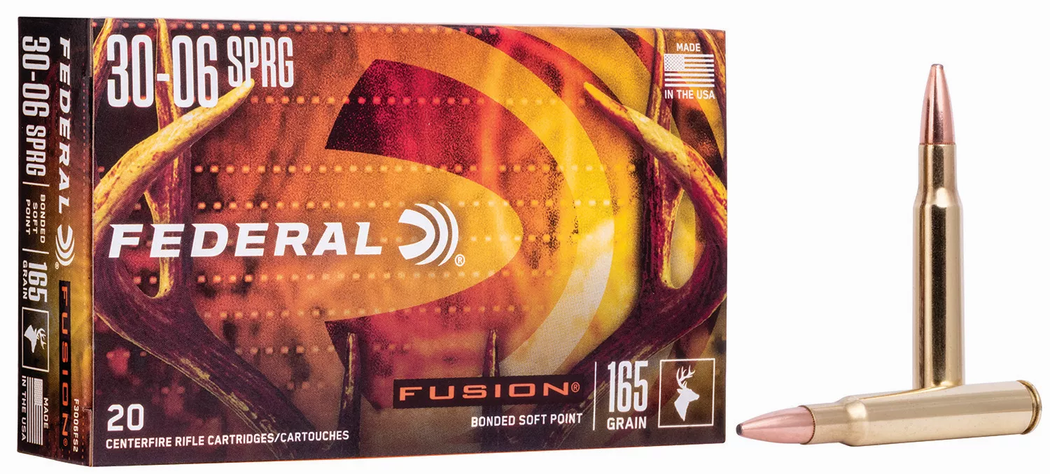 Federal F3006FS2 Fusion30-06Springfield 165gr Bonded Soft Point 20 Per Box