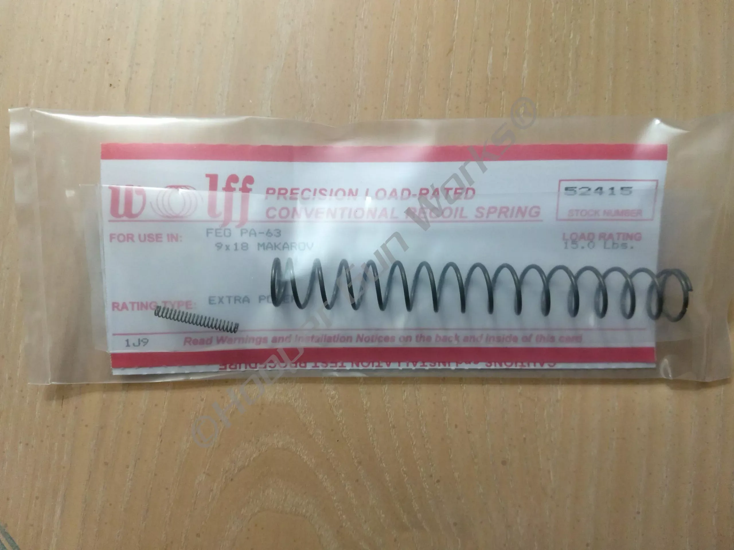wolff-feg-pa-63-9-18-xp-recoil-spring-15-lb-52415 Wolff FEG PA-63 9×18 XP RECOIL SPRING 15 LB 52415